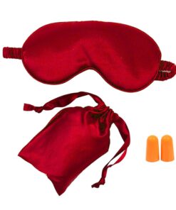 Silk Double-Side Shading EyeShade Sleeping Eye Mask - Red