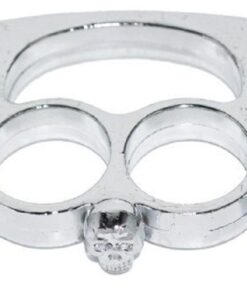 Silver Head Design Knuckle Punch Duster For Martial Arts Self Defence