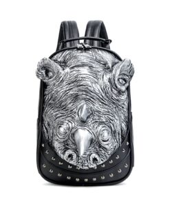 Silver Save The Rhino Backpack (BP-3193-S)