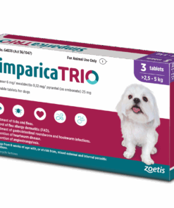 Simparica Trio 2.6 - 5kg (Ticks, Fleas and Deworming)