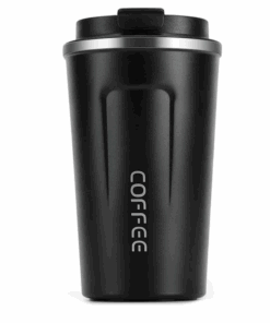 Simple Design Coffee Travel Flask - 510ml - Black