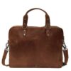 Simplistic Genuine Leather Laptop Bag | 11" - 13" - Saddle
