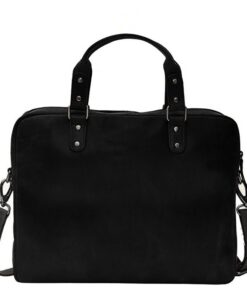 Simplistic Genuine Leather Laptop Bag | 15" - 17" - Midnight