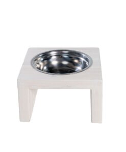 Single Bowl 100 High White Cats & Dogs