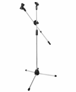 SiRCONY Adjustable Height Portable Floor Mounted Double Microphone Stand