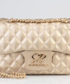 Sissy Boy Built To Quilt Handbag With SB Branding And Chain Strap