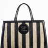Sissy Boy - Long For You Woven Parallel Striped Tote With Hardware Branding