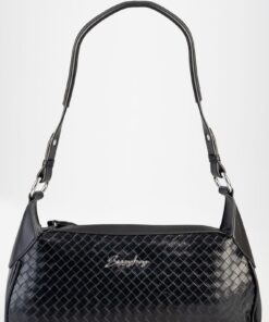 Sissy Boy - Potion Black Woven Effect Shoulder Bag