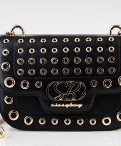 Sissy Boy: Rebel Metal Structured Crossbody Bag with Studs
