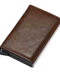 SIXTEEN10 Credit Card Pop Up Wallet - Dark Brown