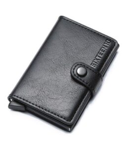 SIXTEEN10 Credit Card Pop Up Wallet with Clip - Black
