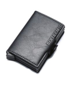 SIXTEEN10 Dual Credit Card Pop Up Wallet - Black