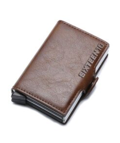 SIXTEEN10 Dual Credit Card Pop Up Wallet - Dark Brown