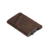 SIXTEEN10 Leather Credit Card Pop Up Wallet - Dark Brown