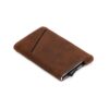 SIXTEEN10 Leather Credit Card Pop Up Wallet - Light Brown