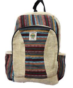 SKA 100% Pure Handmade Gheri Hemp Eco-Friendly Backpacks- Multicolor