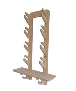 Skateboard Rack, V2 Four Hook with Shelf