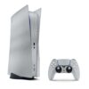 SkinNit Decal Sticker Skin For PS5: Brushed Aluminium (Textured)