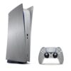 SkinNit Decal Sticker Skin For PS5 Digital (No Disk): Brushed Steel (Textured)