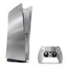 SkinNit Decal Sticker Skin For PS5 Digital (No Disk): Chrome Silver (Textured)
