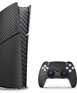 SkinNit Decal Sticker Skin For PS5 Slim Digital : Carbon Fiber (Textured)