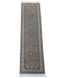Sky Blue Lovely Tabriz Style Runner Rug / Carpet - 300 x 80 cm