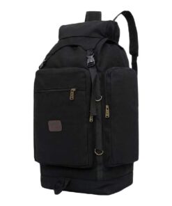 Skywalker Canvas Camping Bag, Backpack- 55Liter - Black