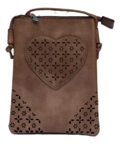 Skywalker Ladies Faux Small Crossbody Sling Bag - Brown