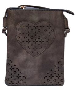 Skywalker Ladies Faux Small Crossbody Sling Bag - Dark Grey