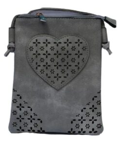 Skywalker Ladies Faux Small Crossbody Sling Bag - Light Grey