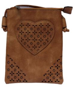 Skywalker Ladies Faux Small Crossbody Sling Bag - Tan