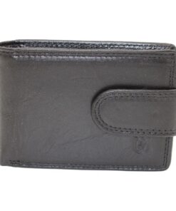 Skywalker Slim Men's Genuine Leather Bi-fold Credit Card Wallet for 12 card - Black