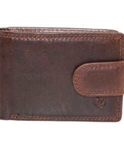 Skywalker Slim Men's Genuine Leather Bi-fold Credit Card Wallet for 12 card - DarkBrown