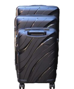 Skywalker Unbreakable Travel Luggage 3 Piece Suitcases - Black