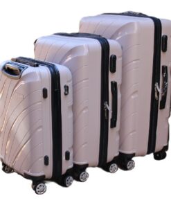 Skywalker Unbreakable Travel Luggage 3 Piece Suitcases - GreyWhite