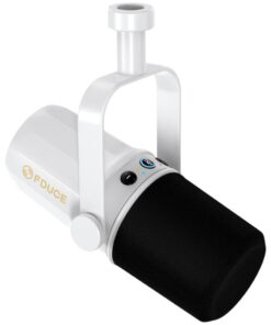 SL40 - Wired Microphone With Sound Insulation & Volume Control - White