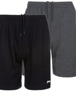 Slazenger Men's Jersey Shorts - Black & Charcoal - 2 Pack (Parallel Import) - 3XL