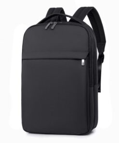 Sleek Compact Backpack - For Laptop, Travel or Everyday Use - Black