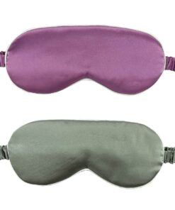 Sleep Masks Silky Soft Satin Eye Mask Cover Blindfold Elastic Strap -2 Pack