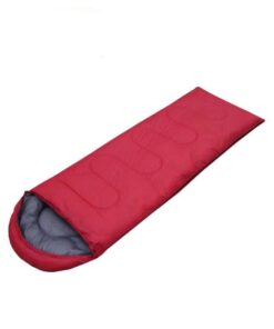Sleeping Bag Outdoor Camping Rectangle Hollow Cotton Thermal Warm - Red