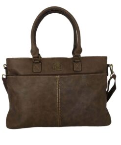 Slim Executive Cotton Road Laptop Bag - Coffee