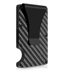 Slim RFID Blocking Carbon Fiber Card Holder Wallet- Black by Soul Lifestyle