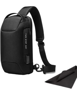 Sling Bag - Anti-theft - Commuter - Plus Cloth - Black