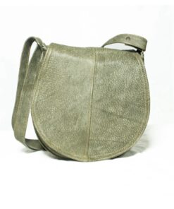 Sling Crossbody Shoulder Bag - Round Medium - Green
