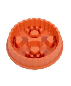 Slow Feeder Dog Bowl For Medium/Larger Dogs - Orange