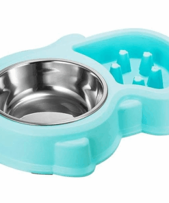 Slow Feeding Cat or Dog Bowl - Blue