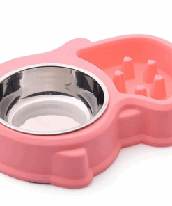 Slow Feeding Cat or Dog Bowl - Pink