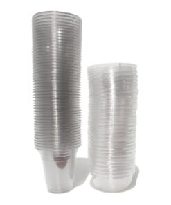 Slush / Party / Camping Clear Plastic Cups & Lids - 50 Units