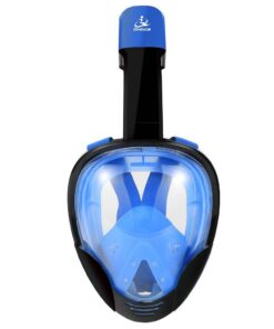 Smaco M8028G Full Face Scuba Mask - Black and Blue - L-XL