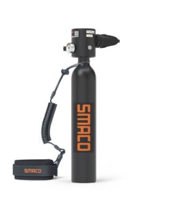 SMACO Mini Scuba Diving Tank - S300Plus 0.5l - Black, Orange